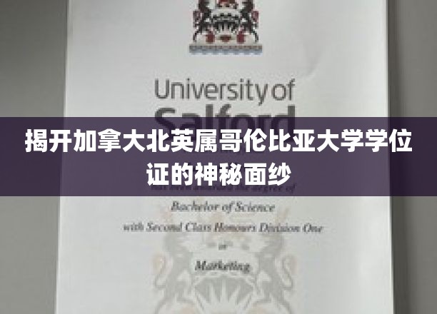 揭开加拿大北英属哥伦比亚大学学位证的神秘面纱