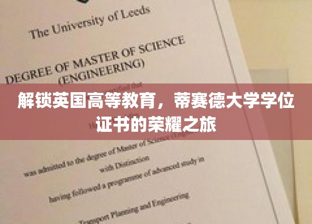 解锁英国高等教育，蒂赛德大学学位证书的荣耀之旅