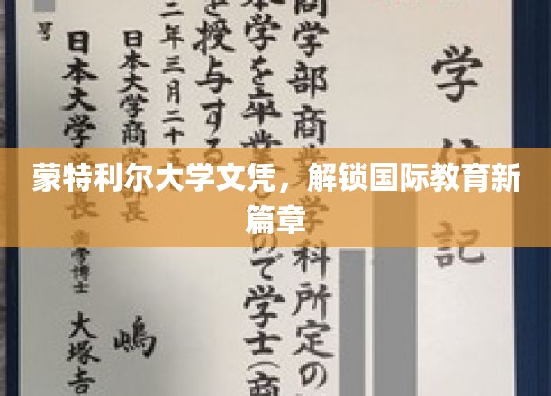 蒙特利尔大学文凭，开启全球教育新纪元