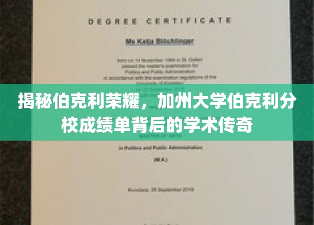 伯克利辉煌揭秘，探索加州大学伯克利分校的不凡成绩单故事