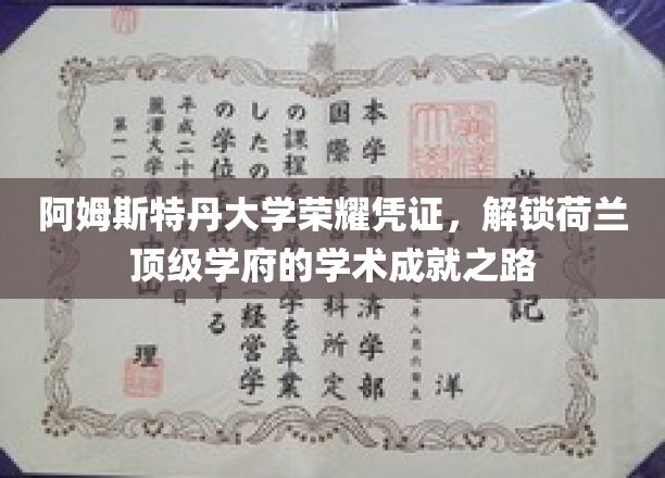 探寻阿姆斯特丹大学荣耀密码，揭秘荷兰顶级学府的学术辉煌之旅
