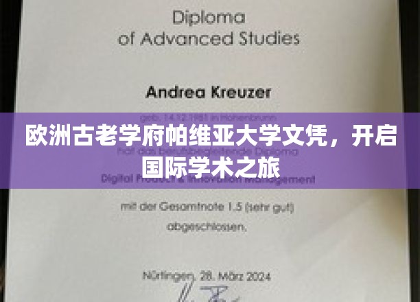 欧洲古老学府帕维亚大学文凭，开启国际学术之旅