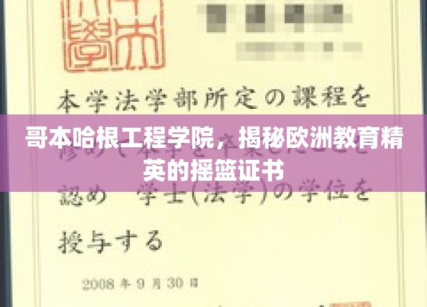 哥本哈根工程学院，探寻欧洲精英教育背后的卓越证书之谜