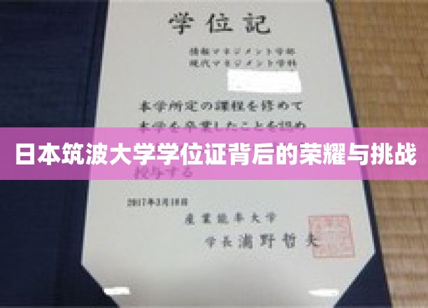 解码筑波，日本学位证的荣耀轨迹与探索之路