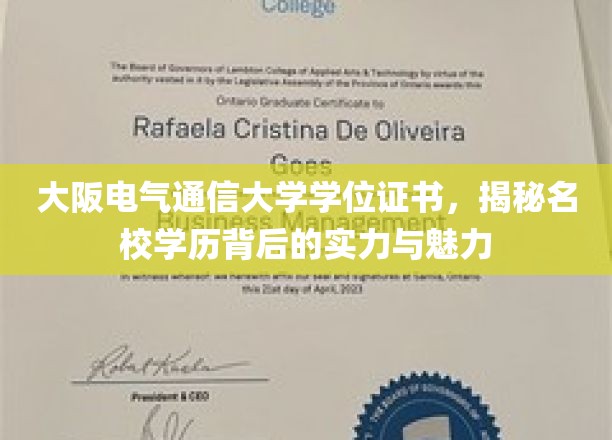 解码大阪电气通信大学，探究名校学位背后的实力与风采