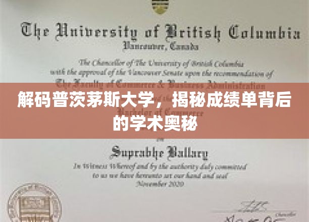 探索普茨茅斯大学成绩单，揭开学术成就的神秘面纱