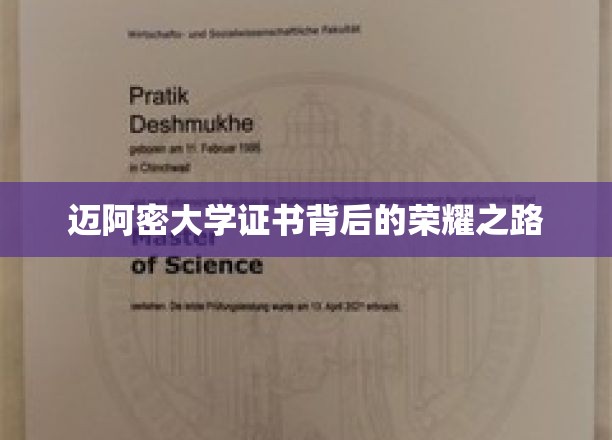 迈阿密大学证书背后的荣耀之路