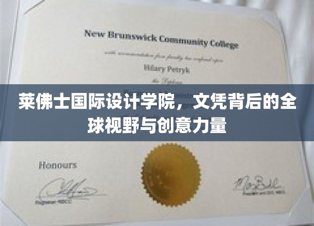 莱佛士设计精英，文凭映照下的国际视野与无限创意火花