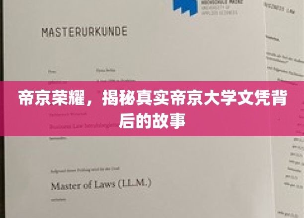 帝京荣耀，揭秘真实帝京大学文凭背后的故事