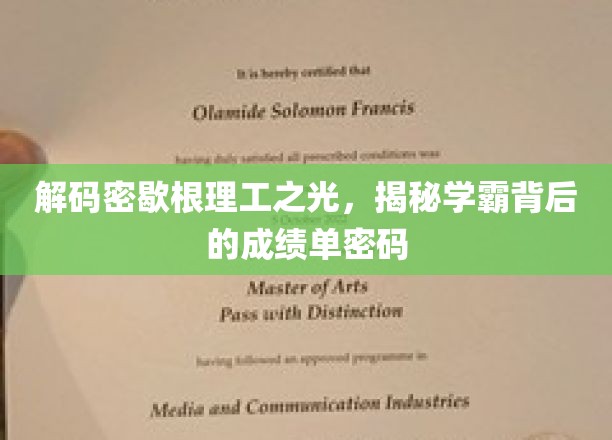 探寻密歇根理工精英之路，学霸成绩单的隐藏奥秘
