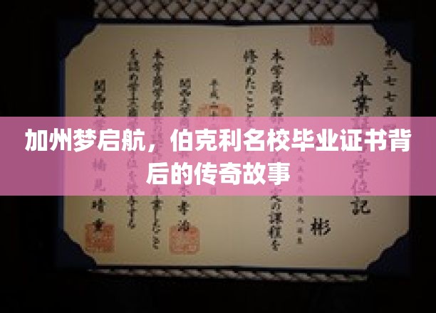解码伯克利荣耀，加州名校背后的毕业证书传奇之旅
