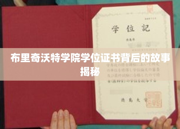布里奇沃特学院学位证书背后的故事揭秘