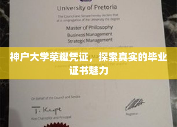 神户大学荣耀证书，探寻真实的毕业证书魅力