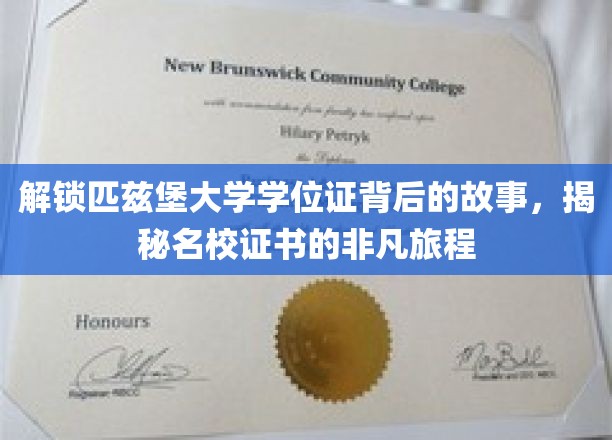 探寻匹兹堡大学学位证的神秘旅程，名校背后的荣耀之路
