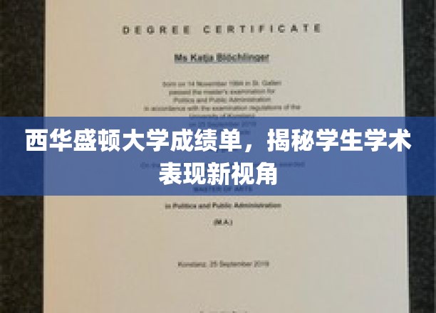 探索西华盛顿大学成绩单背后的学术风采，揭示学生成就的新维度