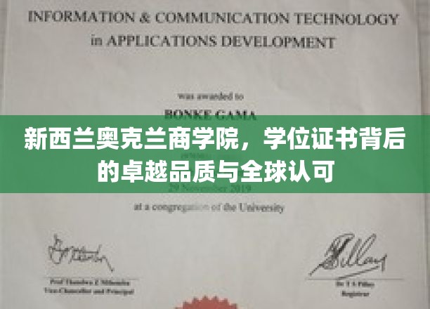 新西兰奥克兰商学院，国际认可的学位证书，铸就卓越品质的留学选择