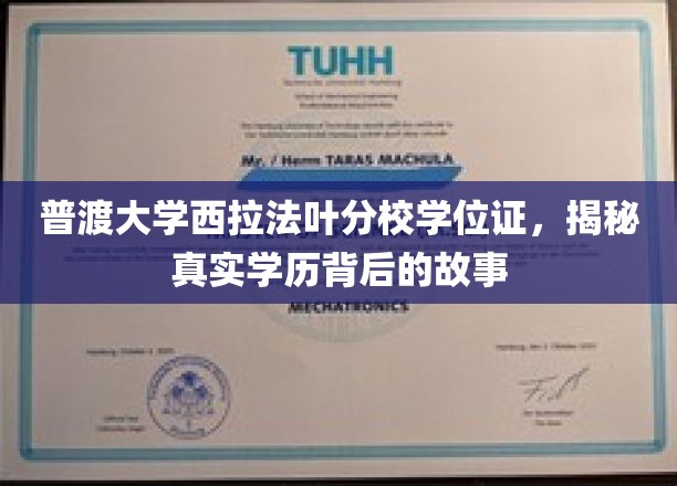 揭开普渡大学西拉法叶分校学位证之谜，探寻学历背后的不凡历程