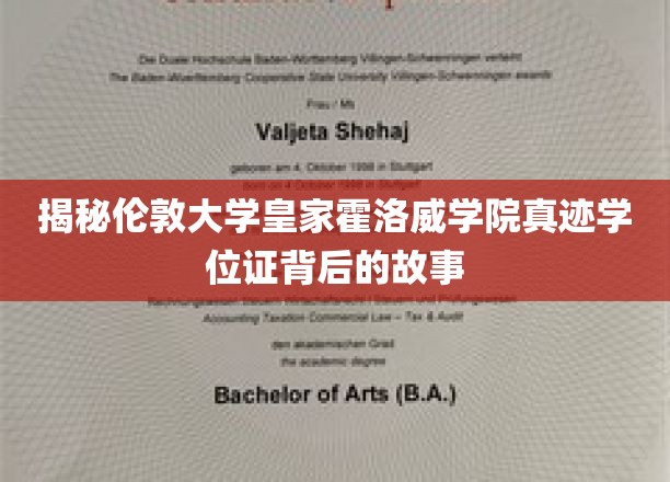 探秘伦敦大学皇家霍洛威学院真迹学位证背后的传奇故事