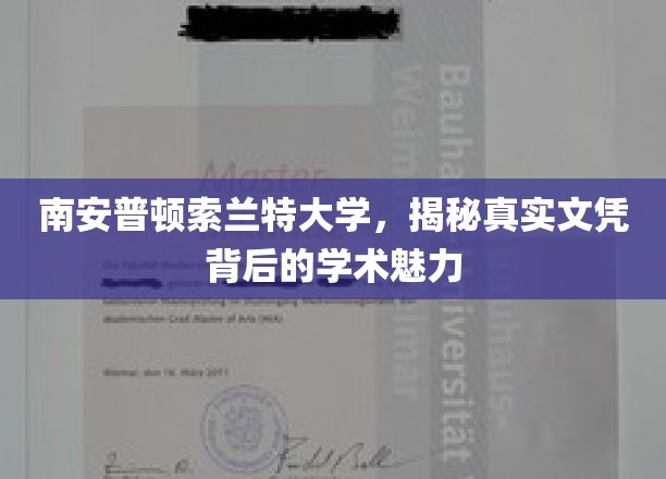 探寻南安普顿索兰特大学，文凭背后的学术风采揭秘