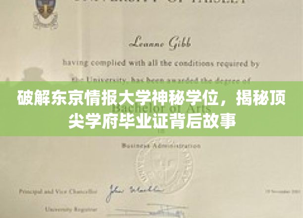 东京情报大学神秘学位揭秘，揭开顶尖学府毕业证背后的传奇
