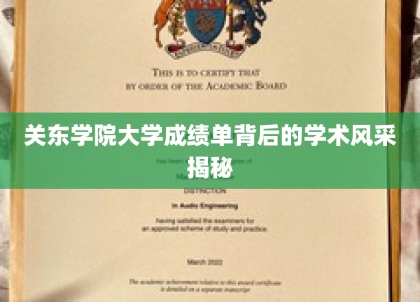 探寻关东学院大学成绩单背后的璀璨学术之光
