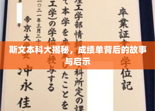 斯文本科技大学大揭秘：成绩单背后的故事与启示