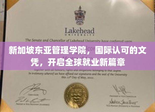 新加坡东亚管理学院，国际通行证助力未来职场飞跃