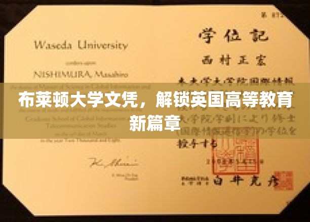 布莱顿大学学位证书，开启英国高等教育新篇章
