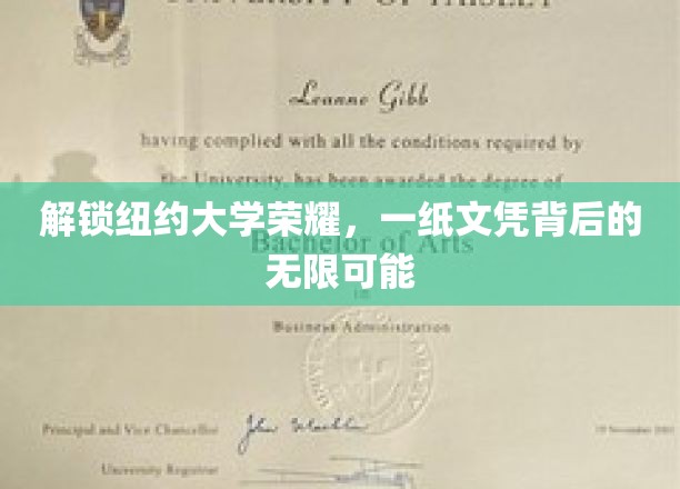 纽约大学学位背后的璀璨人生，探索无限可能之路