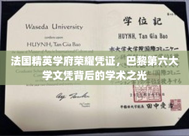 巴黎第六大学荣耀证书，解码精英教育的光芒