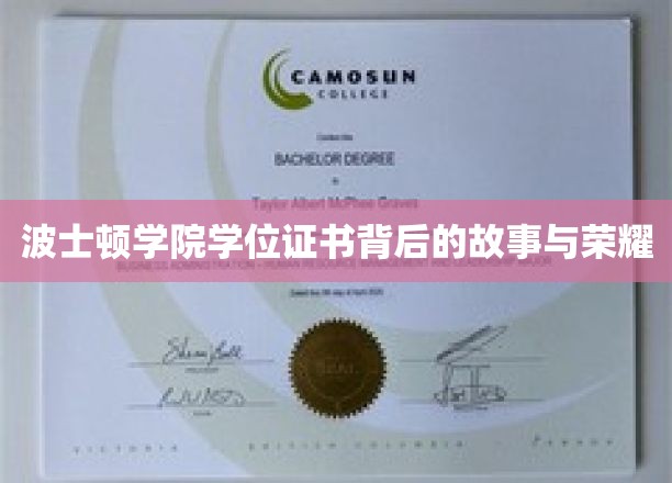 波士顿学院学位证书背后的故事与荣耀