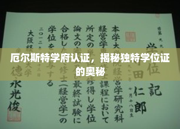 解码厄尔斯特学府认证，独特学位证背后的秘密之旅