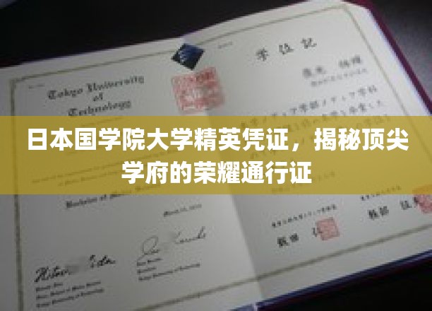 日本国学院大学精英凭证，揭秘顶尖学府的荣耀通行证