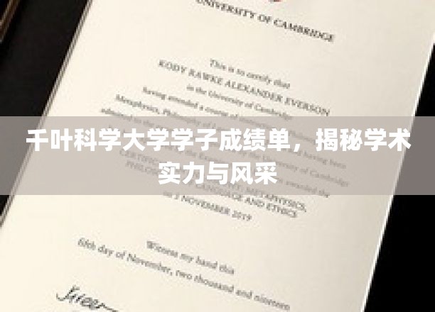 千叶科学大学精英风采，一纸成绩单见证学术实力闪耀时刻