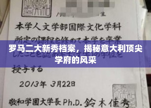 罗马二大新秀档案，揭秘意大利顶尖学府的风采