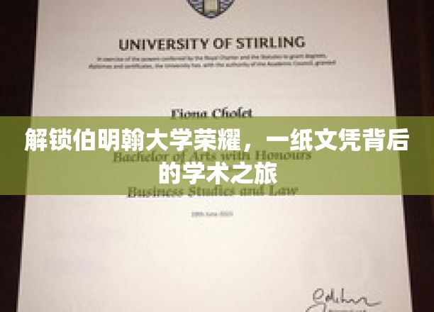 开启伯明翰大学荣耀之旅，探寻一纸文凭背后的学术奥秘