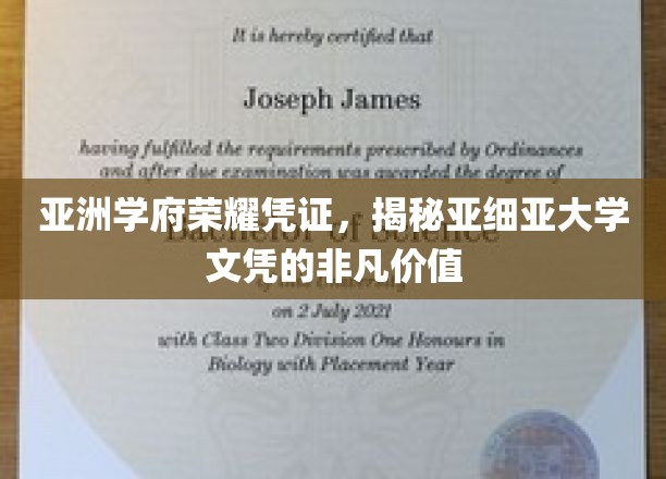 亚洲学府荣耀凭证，深度揭秘亚细亚大学文凭的非凡价值