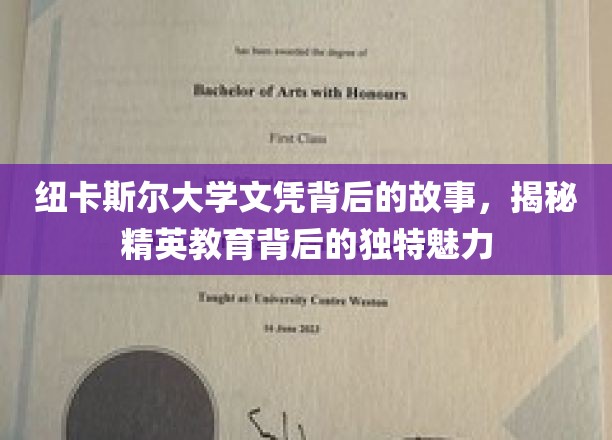 纽卡斯尔大学文凭背后的故事，揭秘精英教育背后的独特魅力