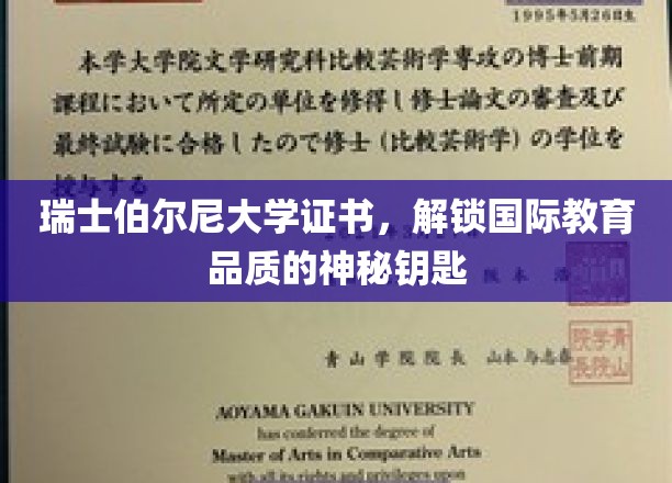 瑞士伯尔尼大学证书，跨国教育品质的璀璨凭证
