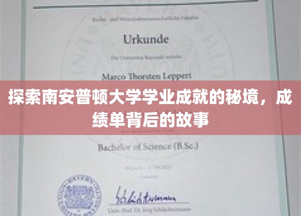 解锁南安普顿大学学霸之路，揭秘学业巅峰背后的真实故事
