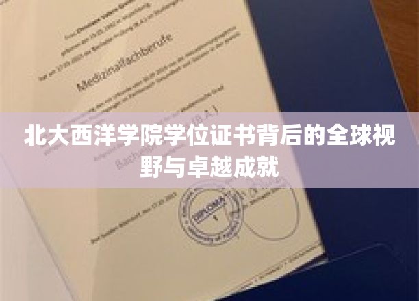 解码北大西洋学院，学位证书映照的环球视野与非凡成就