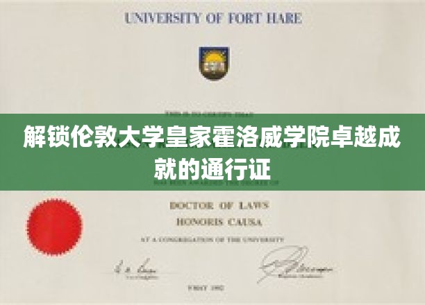 解锁伦敦大学皇家霍洛威学院卓越成就的通行证