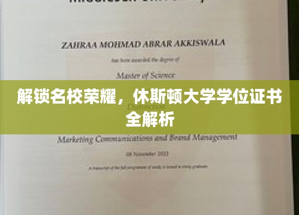 休斯顿大学学位证书，揭秘背后的名校传奇与真实价值