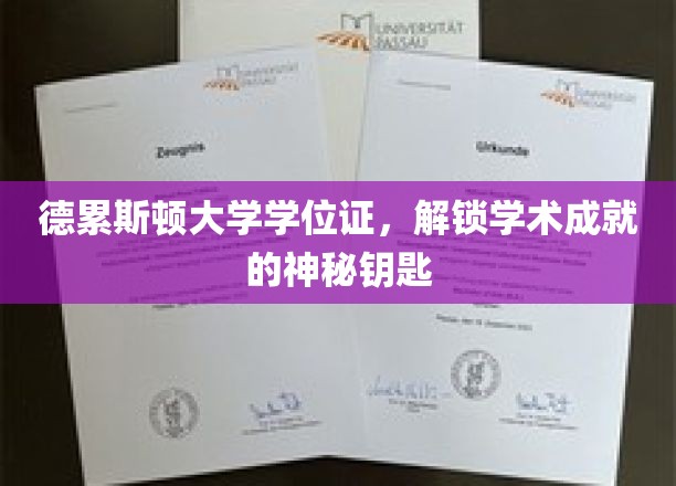 德累斯顿大学学位证，开启学术辉煌的神秘之钥
