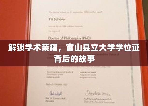 解锁学术荣耀，富山县立大学学位证背后的故事