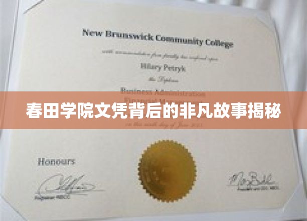 春田学院文凭背后的非凡故事揭秘