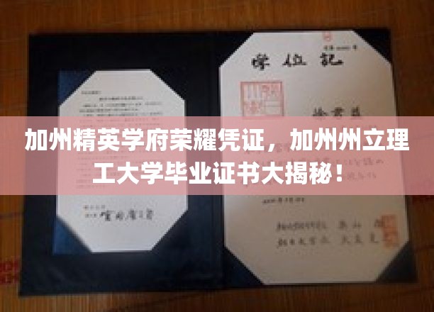 解码加州顶尖学府荣耀，揭秘加州州立理工大学毕业证书背后的故事