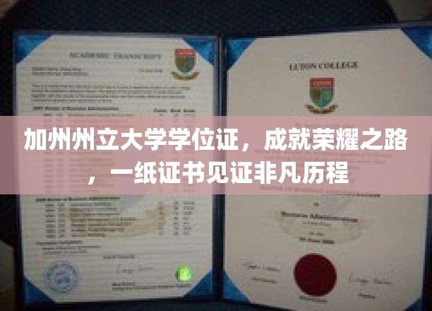 加州州立大学学位证，荣耀之路的见证，一纸证书记录非凡历程
