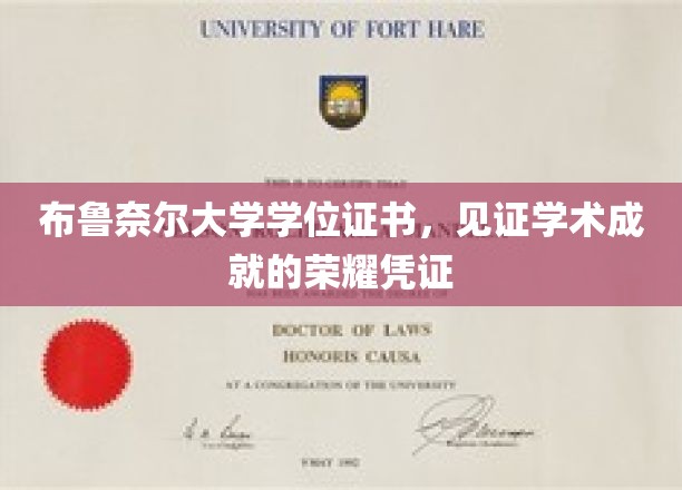 学位荣耀之门，布鲁奈尔大学证书，承载学术巅峰的荣耀印记