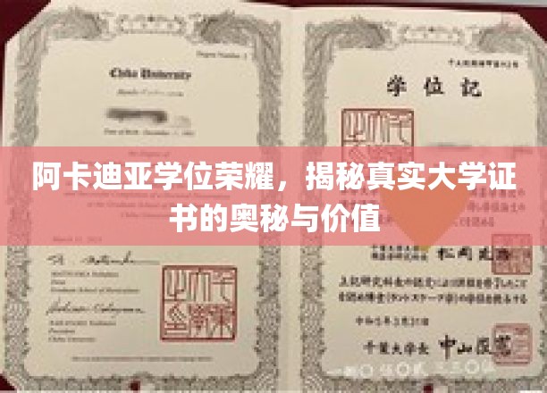 阿卡迪亚荣耀见证，深度解析学位证书背后的价值与魅力